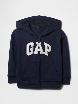 Gap Erkek Bebek Lacivert Logo Relaxed Fermuarlı Sweatshirt
