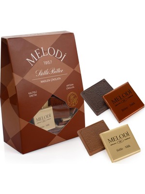 Melodi Çikolata Piramit Kutu Madlen Çikolata 400 gr