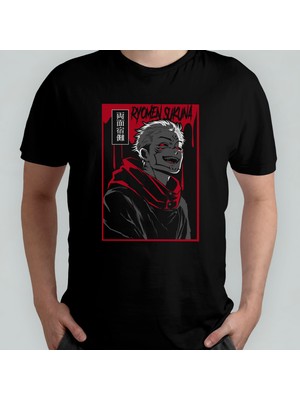 Pixxa Jujutsu Kaisen Ryomen Sukuna %100 Pamuklu Bisiklet Yaka T-Shirt Model 1