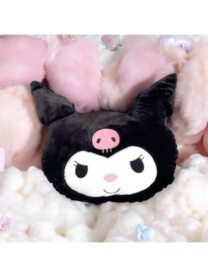 Sevimli Kuromi Yastık & Uyku Arkadaşı Yumuaşak Peluş Kumaş Kuromi Yastık & Yumuşak Peluş Oyuncak
