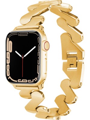 ZORE ​​​watch 7 45MM Kordon Uyumlu Krd-80 Metal Strap Kayış Zore - Gold