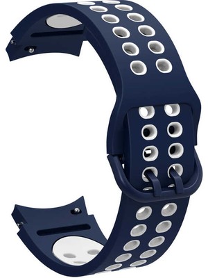 ZORE Galaxy Watch 4 Classic 46MM Krd-02 Uyumlu Kordon Zore - Mavi-Beyaz