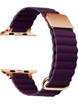 ZORE ​​​watch 42MM Uyumlu Krd-78 Pu Deri Kordon Strap Kayış Zore - Mürdüm