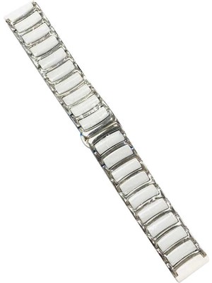 ZORE Huawei Watch Gt 3 42MM Seramik Metal Kordon Zore - Beyaz-Gümüş