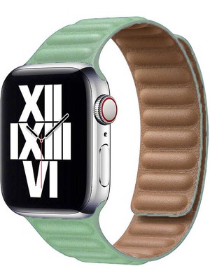 ZORE ​​​watch 44MM Uyumlu Krd-34 Deri Kordon Zore - Açık Yeşil