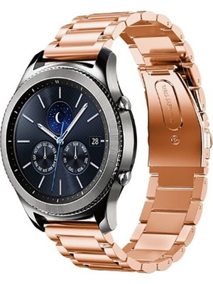 ZORE Huawei Watch Gt 3 46MM Uyumlu Krd-04 Metal Kordon Zore - Rose Gold