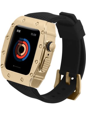 ZORE ​​​watch 7 45MM Uyumlu Krd-65 Kordon Zore - Siyah-Gold