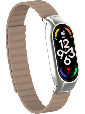 ZORE Xiaomi Mi Band 7 Uyumlu Krd-69 Kordon Zore - Kahve Açık