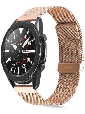 ZORE Huawei Watch Gt 3 46MM Uyumlu Krd-45 Metal Kordon Zore - Rose Gold
