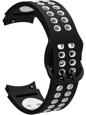 ZORE Galaxy Watch 4 Classic 46MM Krd-02 Uyumlu Kordon Zore - Siyah-Beyaz