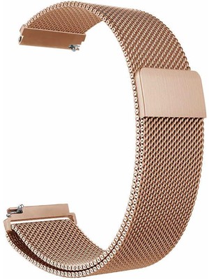 ZORE Galaxy Watch 42MM (20MM) Uyumlu Krd-12 Metal Kordon Zore - Rose Gold