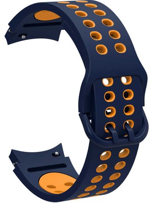 ZORE Galaxy Watch 4 Classic 42MM Krd-02 Uyumlu Kordon Zore - Mavi-Sarı