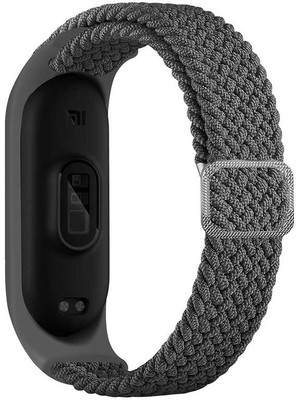 ZORE Xiaomi Mi Band 5 Uyumlu Krd-49 Örgü Kordon Zore - Gri