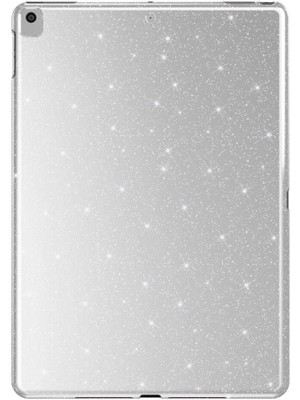 ZORE Apple iPad Pro 10.5 (7 Nesil) Simli Parlak Görünümlü Uyumlu Tablet Koton Kılıf-Gümüş