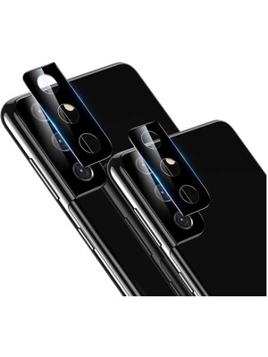 ZORE Galaxy S21 Plus Uyumlu Kamera Lens Koruyucu Cam Filmi-Siyah