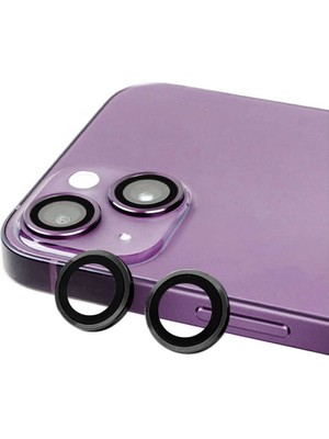 ZORE Apple iPhone 15 Uyumlu Cl-07 Kamera Lens Koruyucu-Siyah