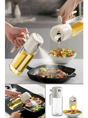 Safestore 2 Adet Çift Kullanımlı 2 Fonksiyonlu Cam Yağdanlık Ve Püskürtmeli Sprey Yağdanlık