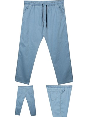 Maruf Shop Erkek Büyük Beden 100-180 Kilo Arası İçin Uygun Bağcıklı Likralı Boru Paça Kot Pantolon