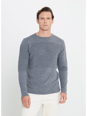 Altınyıldız Classics Bisiklet Yaka Standart Antrasit Melanj Erkek Kazak 4A4921100065_ANM