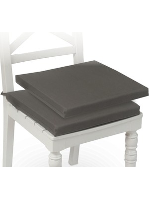 Rual Su Geçirmez Fermuar Kılıflı Bağlamalı Sünger Sandalye Minderi 40 x 40 x 5  cm