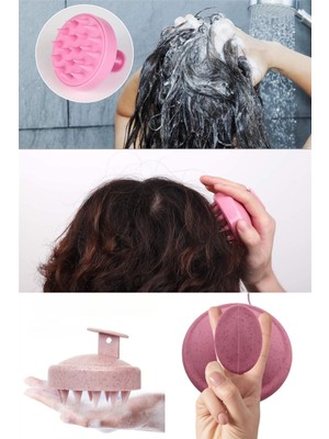 Omilife Saç Masajı Saç Yıkama Fırçası Saç Derisine Masaj Yapan Şampuan Tarağı Duş Fırçası