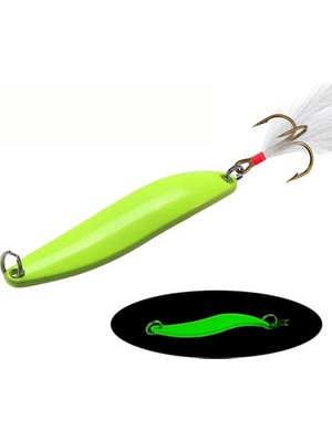 Tabaş Metal Balıkçılık Cazibesi Sequins Sert Yem Tüy Kanca Trolling Alabalık Spinner Kaşık Yem Bas Pike 1 Adet 15G/6.5CM  Aydınlık   Maket Balıklar Suni Yemler  1 Adet
