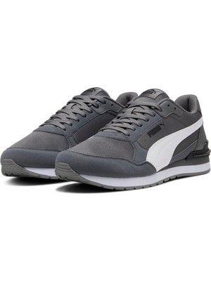 Puma 39966603 St Runner V4 Mesh Erkek Spor Ayakkabı Gri Tekstil Malzeme Düz Taban Günlük Kullanıma Uygun