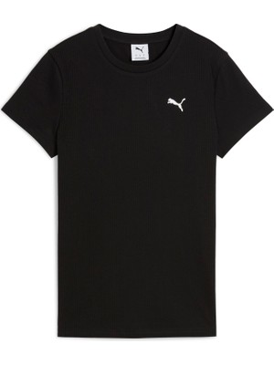 Puma Ess Elevated Kadın Spor Tişört Nefes Alabilir Kumaşla Şık Tasarımda Siyah