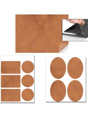 Fixall Adhesive Products Yapışkanlı Alkantara Nubuk Deri Tipi Kumaş Tamir Yama Seti 3 Set 18 Parça