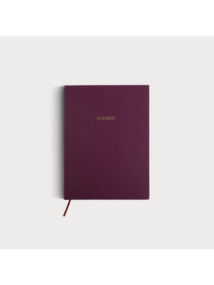Planner - A5 Mor Keten Cilt Bezli Tarihsiz Haftalık Ajanda/süresiz Haftalık Planlayıcı