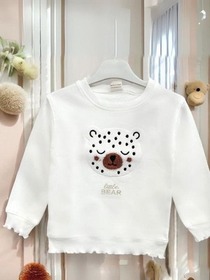 Zekids Kız Çocuk Ayıcık Işlemeli Sweatshirt
