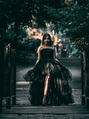 Ilgaz Kız Çocuk Önü Drapeli Önü Kısa Arkası Uzun Tasarım Abiye