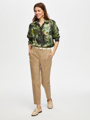 Faik Sönmez Bel İçi Lastikli Slım Fıt Pamuklu Pantolon 034