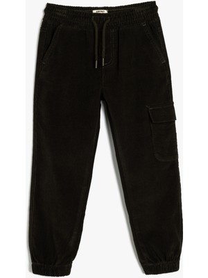 Koton Jogger Pantolon Kargo Cepli Beli Bağlamalı Pamuklu