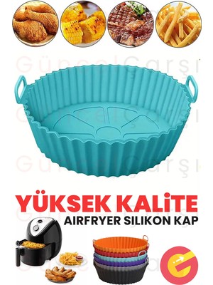 Güncel Çarşı Yüksek Kallite Büyük Boy Xl Airfryer Silikon Pişirme Kabı Bpa Içermez Airfryer Silikon Pişirme Kağıdı, Yapışmaz Kolay Temizlenir, Air Fryer Kalıbı