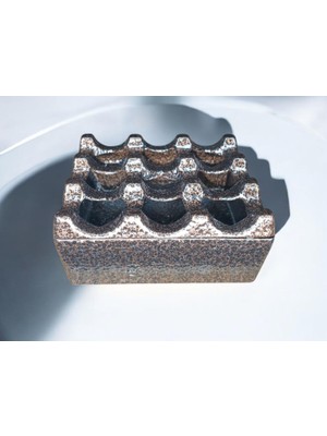 Zethome Kare Küllük Cafe Bronz Krom Kafe Kül Tablası