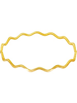 T51 Tuğrul Altın 10 gr (gram) 22 Ayar İşçiliksiz Era Dalga Bilezik