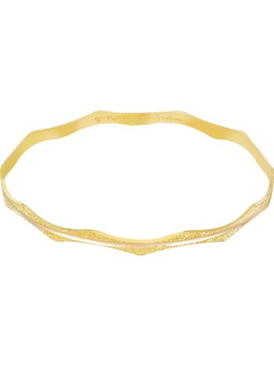 T51 Tuğrul Altın 10 gr (Gram) 22 Ayar Işçiliksiz Birce Kanal Bilezik