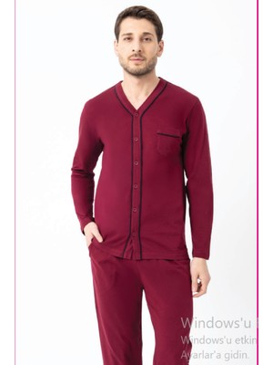 Erdem Erkek Boydan Düğmeli Pijama Takımı