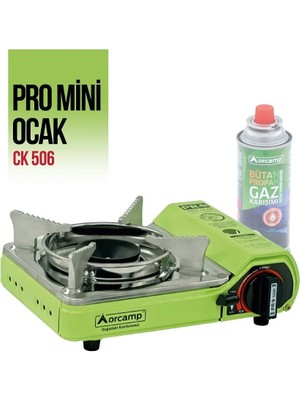 Orcamp Tekli Çantalı Mini Portatif Ocak Yeşil Ck-506