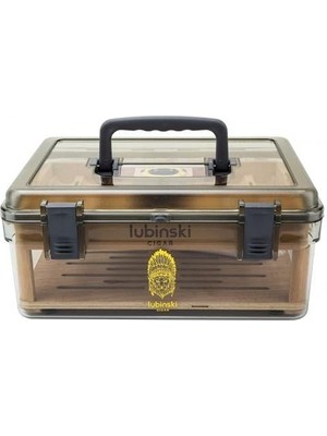 Lubinski Plexi -Sedir Şeffaf Puro Kutusu Humidor 50S