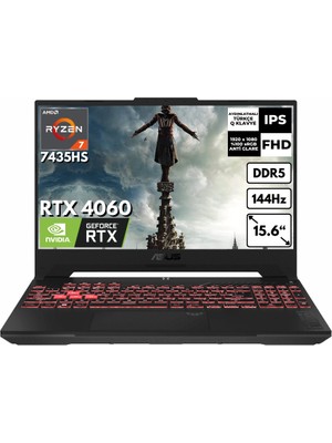 Asus Tuf Gaming A15 Ryzen 7-7435HS 32 GB 2 Tbssd 8gb RTX4060 15.6'' 144Hz Fhd Windows 11 Home FA507NVR-L16P512 BT34