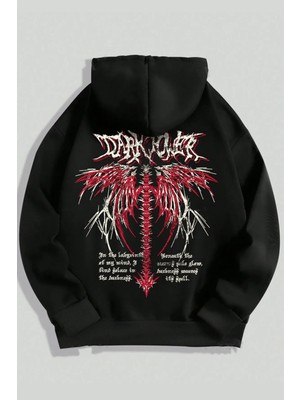 Uygun Tarz Dark Baskılı Oversize Sweatshirt