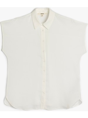 Koton Klasik Yaka Düğmeli Kolsuz Gömlek