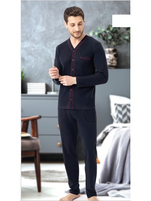 Erdem Erkek Boydan Düğmeli Pijama Takımı