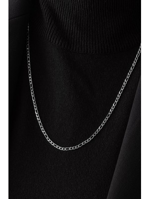 Byflorya Jewelry Çelik Ince Figaro Zincir Kolye Kararmaz 3mm Unisex
