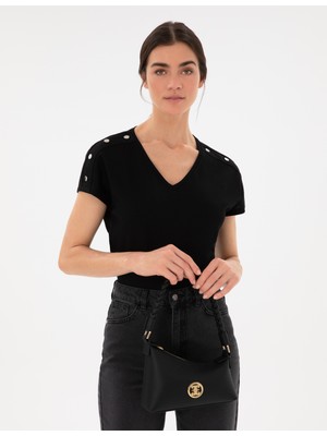 Pierre Cardin Kadın Siyah Omuz Çantası 50305598-VR046
