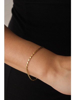 Byflorya Jewelry Çelik Ince Papağan Zincir Bileklik Kararmaz 17+4cm 2mm Günlük Kullanıma Uygun