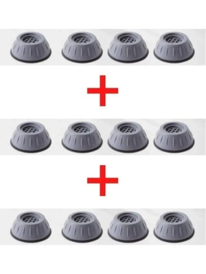 Pure Age 12 Adet Beyaz Eşya Altlığı Ayağı Çamaşır Bulaşık Makinası Buzdolabı Yükseltici ve Titreşim Önleyici