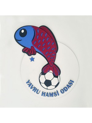 Veletto Taraftar Trabzon Ts Hamsi Bordo Mavi Çocuk Bebek Yeni Doğan Kapı Duvar Dolap Süsü Hediye